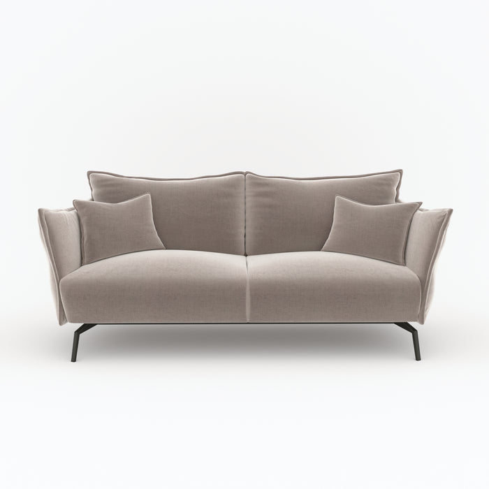 4-zits taupe fluwelen bank