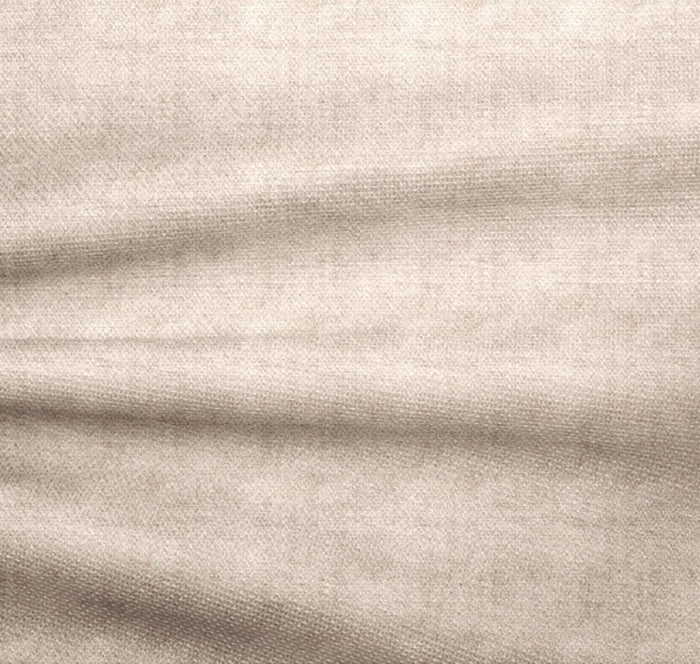 Rechterhoekbank in crèmekleurig fluweel, 300 cm