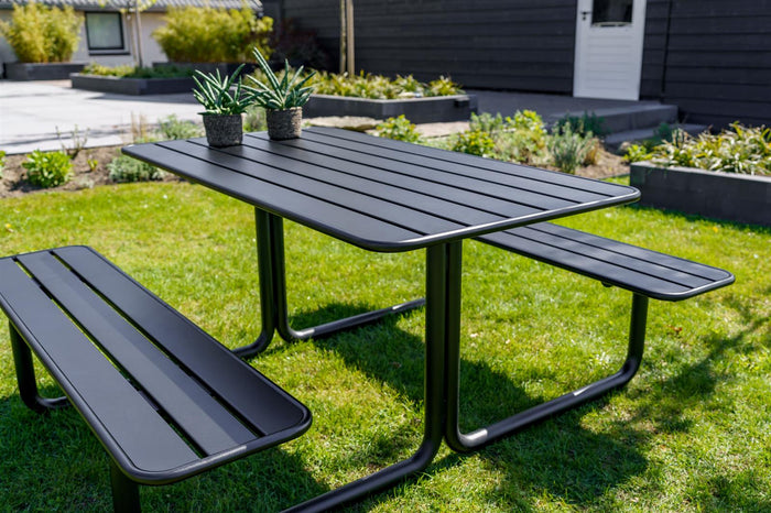 Metalen picknicktafel Max zwart