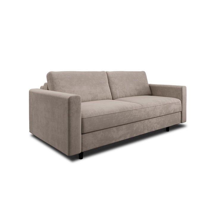 Express slaapbank dunlopillo fluweel beige taupe 140cm