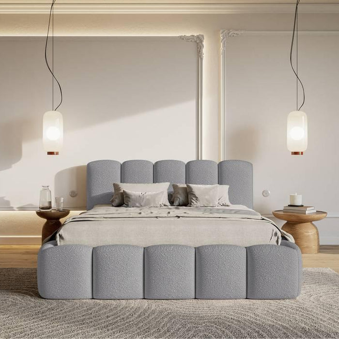 NADUVI Collection Bedframe Chloe bouclé met opbergvak