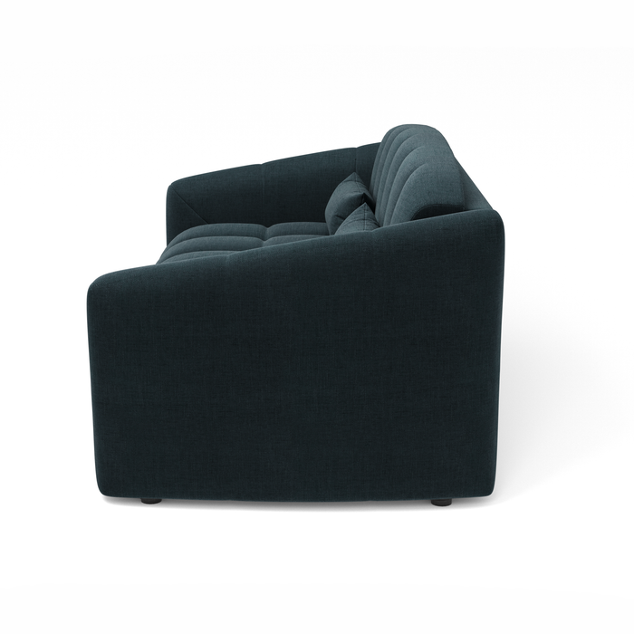 Dunlopillo Express slaapbank in pauwblauw fluweel, 140 cm