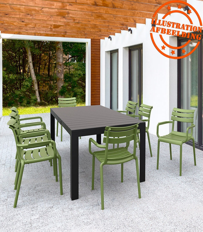 ALTEREGO FLORA Tuinstoel met armleuningen - Wit