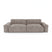 Sofa 4 zits fluweel taupe 240cm