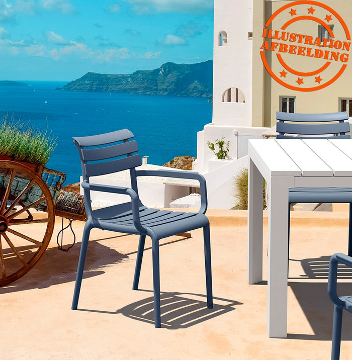 ALTEREGO FLORA Tuinstoel met armleuningen - Wit