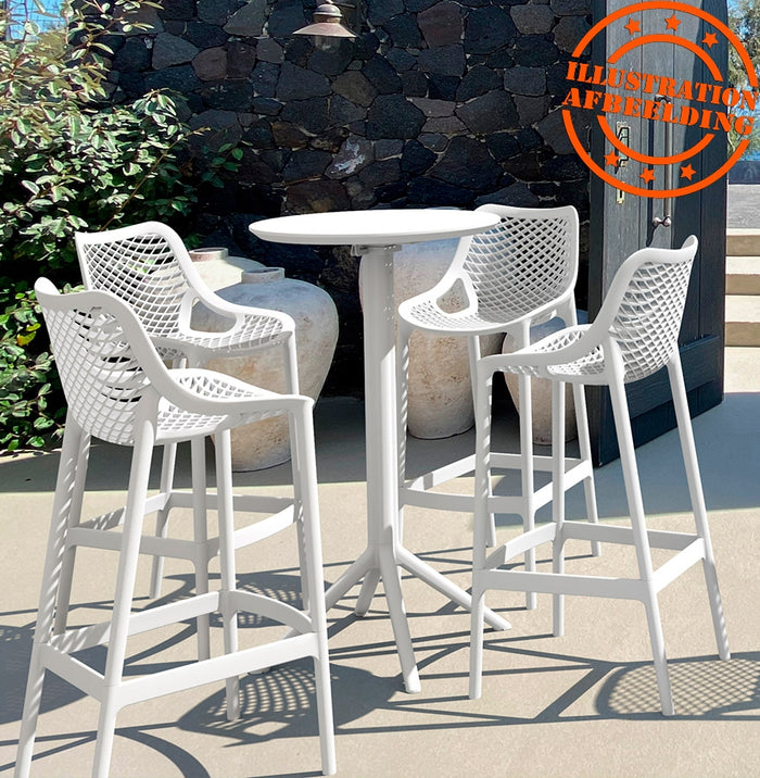 ALTEREGO GIMLI 60 BAR Opvouwbare hoge tafel - Grijs