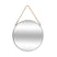 Atmosphera Wandspiegel rond - zilver - met riem - metaal - 38 cm