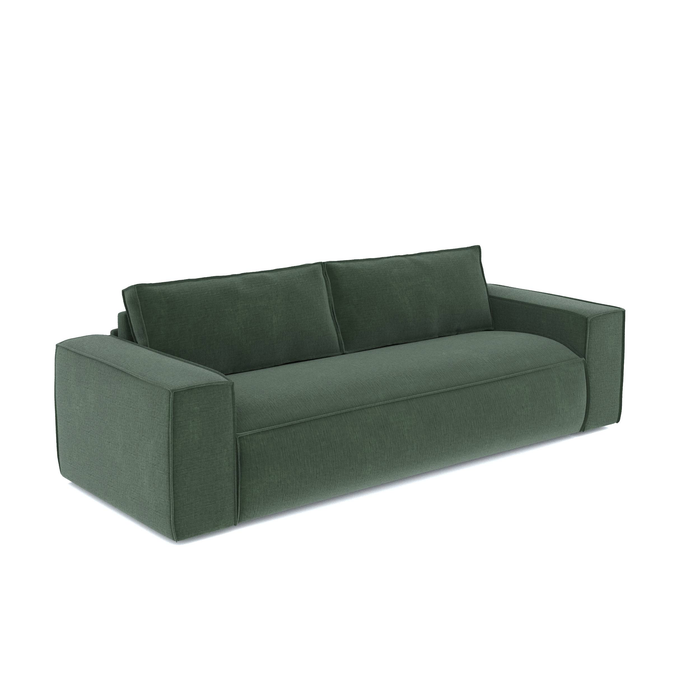 Express slaapbank dunlopillo fluweel groen patroon 160cm