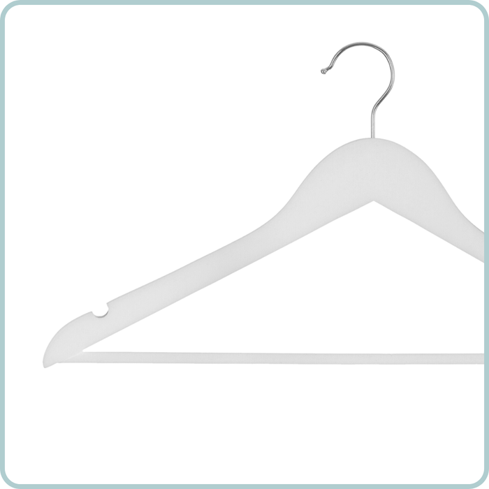 Nordix Kledinghangers Set 50 stuks Wit Hout Kleerhangers