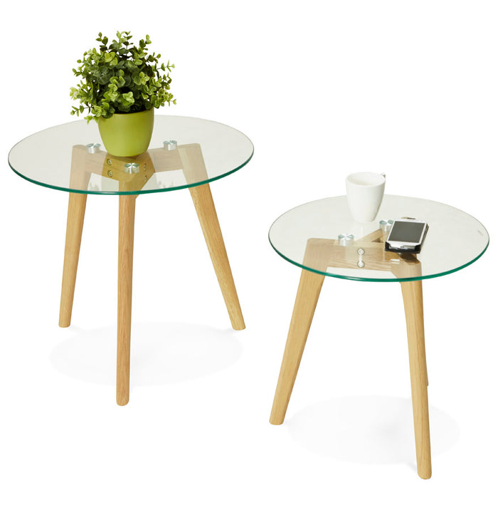 ALTEREGO LOVYOU Ronde nesttafel - Transparant