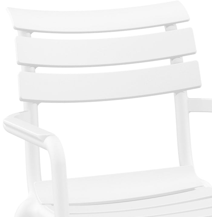 ALTEREGO FLORA Tuinstoel met armleuningen - Wit