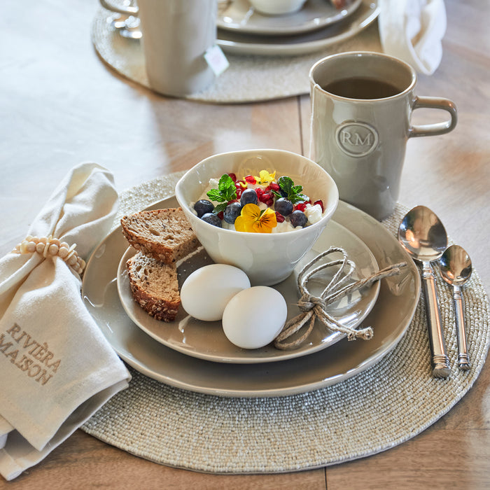 Riviera Maison ontbijtbord Beige - Portofino - Aardewerk (ØxH) 20x2.5