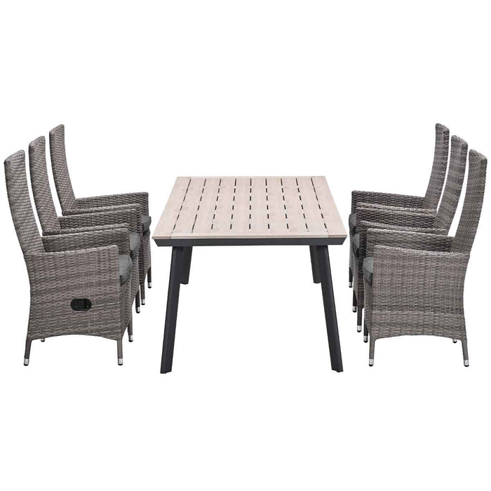 Nice tuinset 7-delig - Penedo tuintafel 230x100 cm