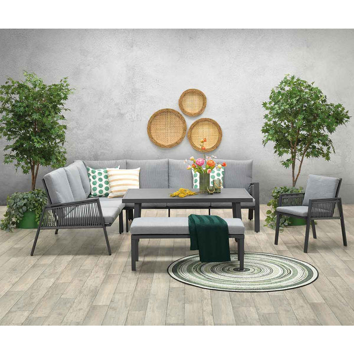 Garden Impressions Andrea L|D set links carbon black licht grijs