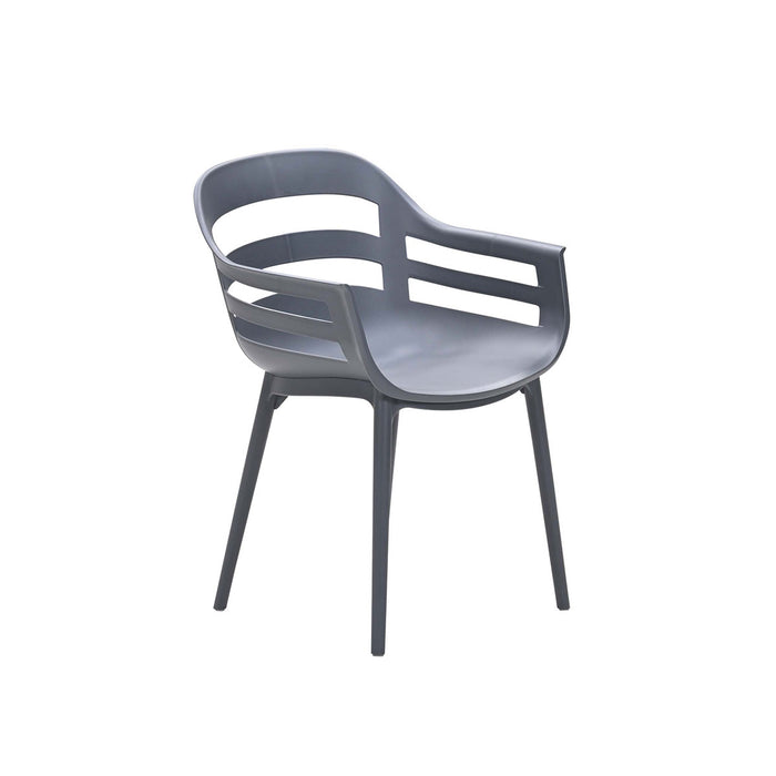 Garden Impressions Sunny tuinstoel donker grijs - 4 stuks