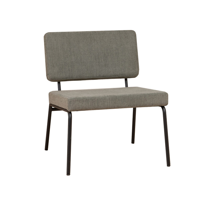 Bronx71 Scandinavische fauteuil en hocker Espen groen gerecyclede stof