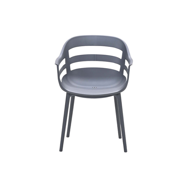 Garden Impressions Sunny tuinstoel donker grijs - 2 stuks