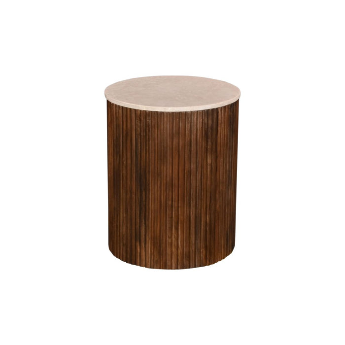 Giga Meubel - Salontafel Marmer Donkerbruin - Set Van 2 - 70cm - Davi