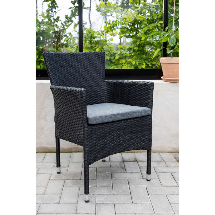 Venture Home Malina Eetkamerstoel 60 x 86 x 58 - Zwart - 2-pack