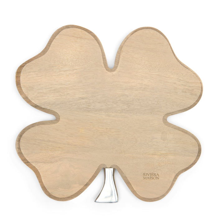 Riviera Maison Serveerplank Naturel - Lucky Clover Snijplank