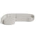 Off-white bouclette stof linker hoekbank 290cm