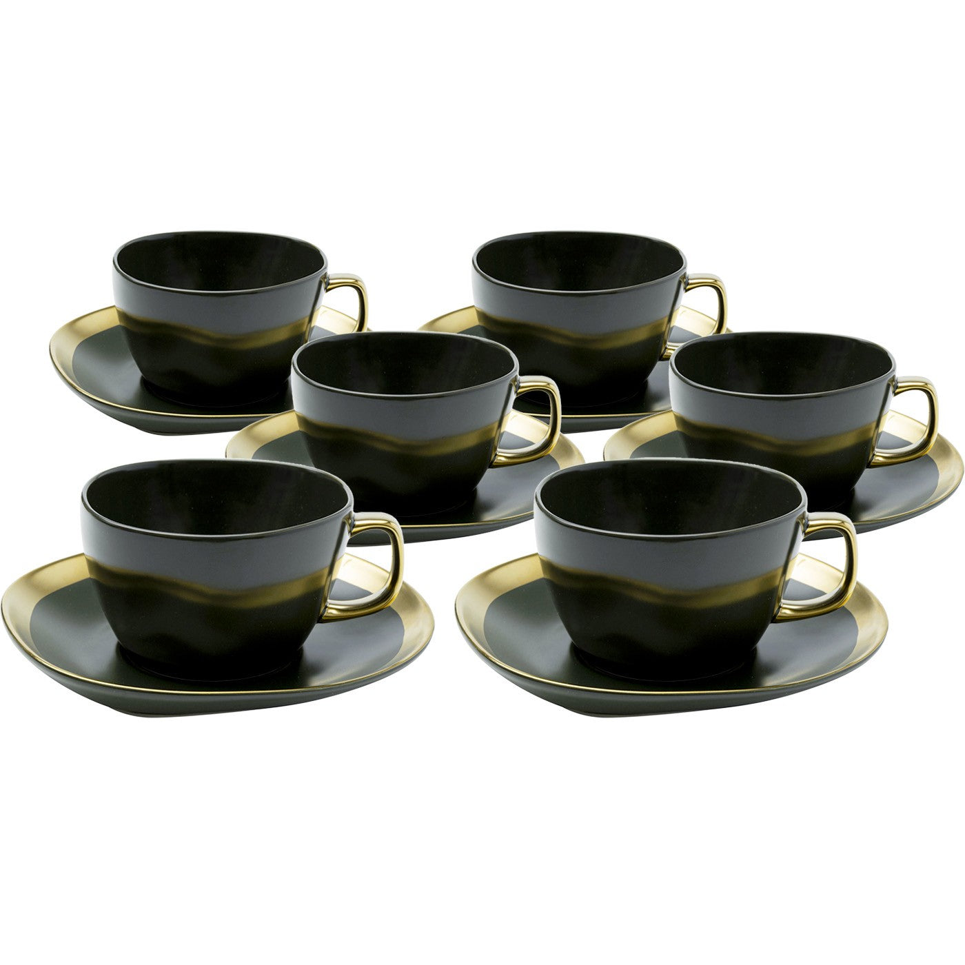 Koffiekoppen Vibrations groen (6|Set) Kare Design