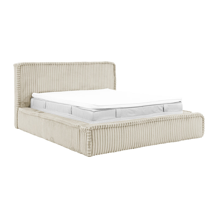 by fonQ Ruffle Bedframe - 200 x 200 cm - Beige