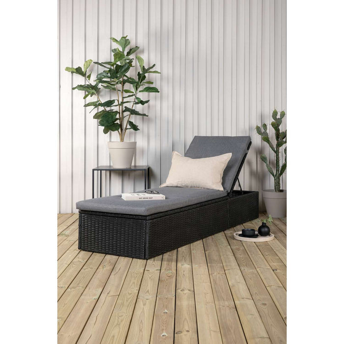 Venture Home Quad Zonnebed 37,5 x 198 x 60,5 - Zwart