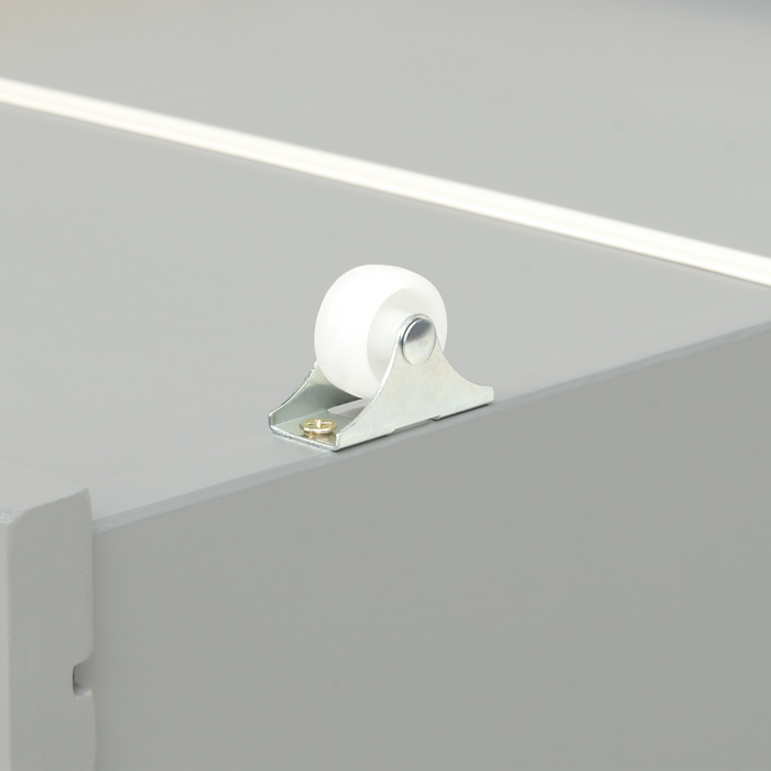 Beliani - RUMILLY - Bedlade set van 2 - Grijs - Dennenhout