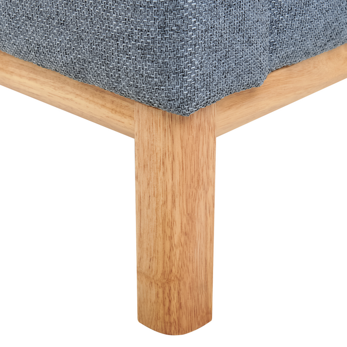 Beliani - SOSJO - Hoekbank - Blauw - Rechtszijdig - Polyester