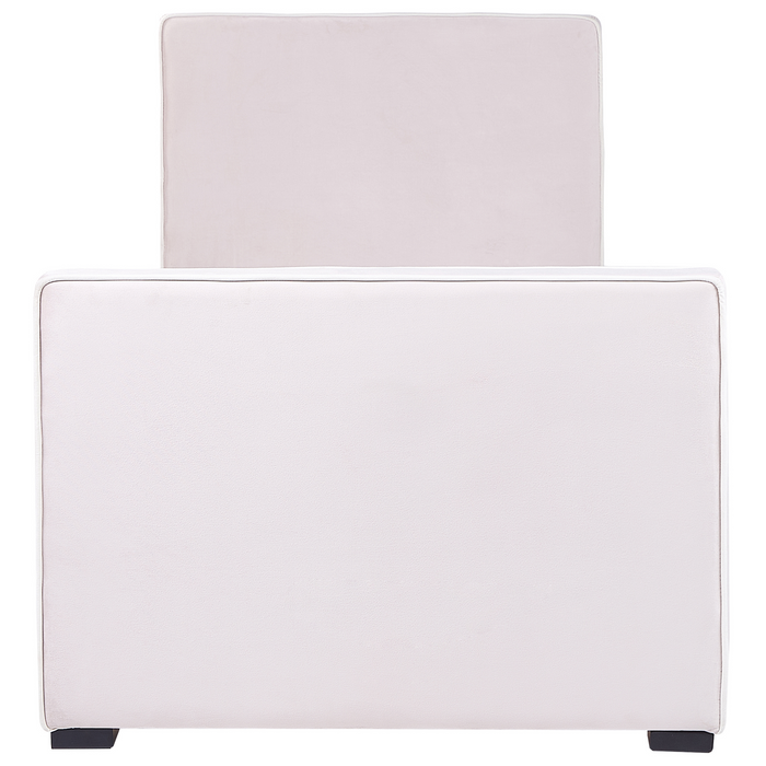 Beliani - TEENIE - Eenpersoonsbed - Pastelroze - Fluweel