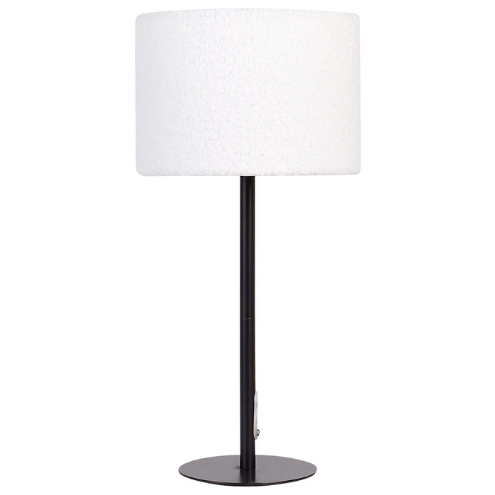 Beliani - VINAZCO - Tafellamp - Wit - Bouclé