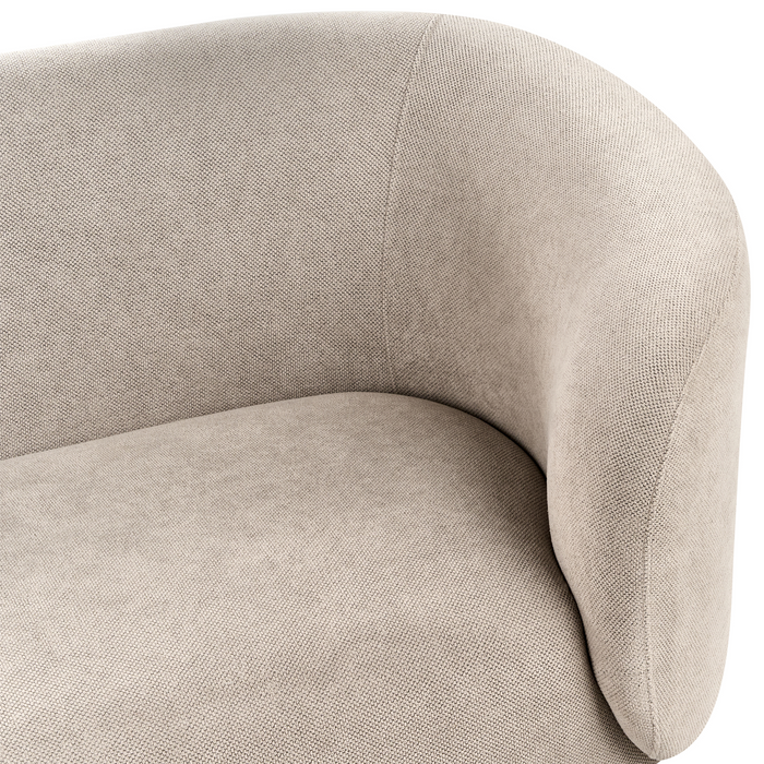 Beliani - LOEN - Driezitsbank - Taupe - Polyester