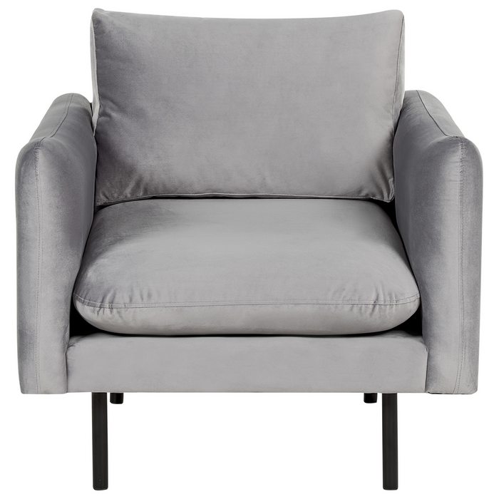 Beliani - VINTERBRO - Bankenset met ottomaan - Grijs - Fluweel