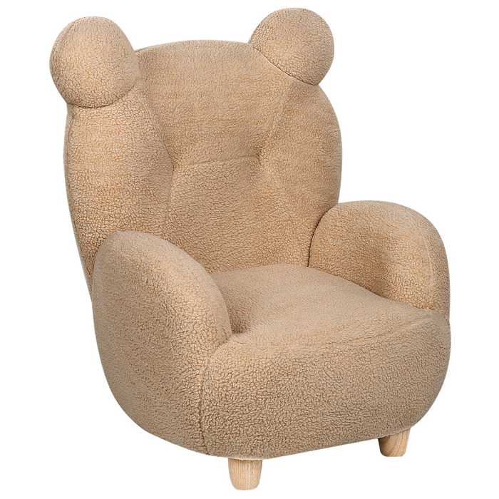 Beliani - MELBU - Kinderstoel - Lichtbruin - Nepbont