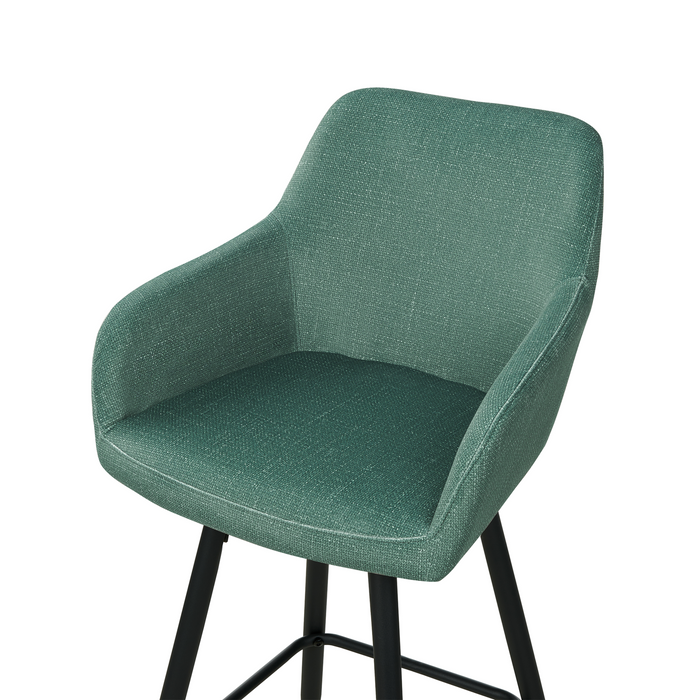 Beliani - CASMALIA - Barkruk set van 2 - Donkergroen - Fluweel