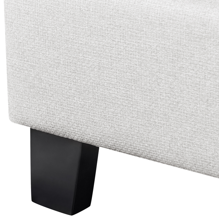 Beliani-ROANNE-Eenpersoonsbed-Lichtgrijs-90 x 200 cm-Polyester
