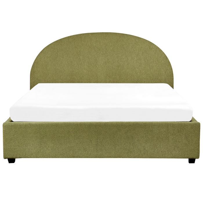 Beliani-VAUCLUSE-Bed met opbergruimte-Lichtgroen-160 x 200 cm-Bouclé