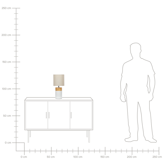 Beliani - ALZEYA - Tafellamp - Wit - Keramiek