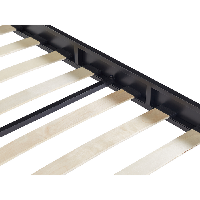 Beliani - VAURS - Tweepersoonsbed - Zwart - 160 x 200 cm - Staal