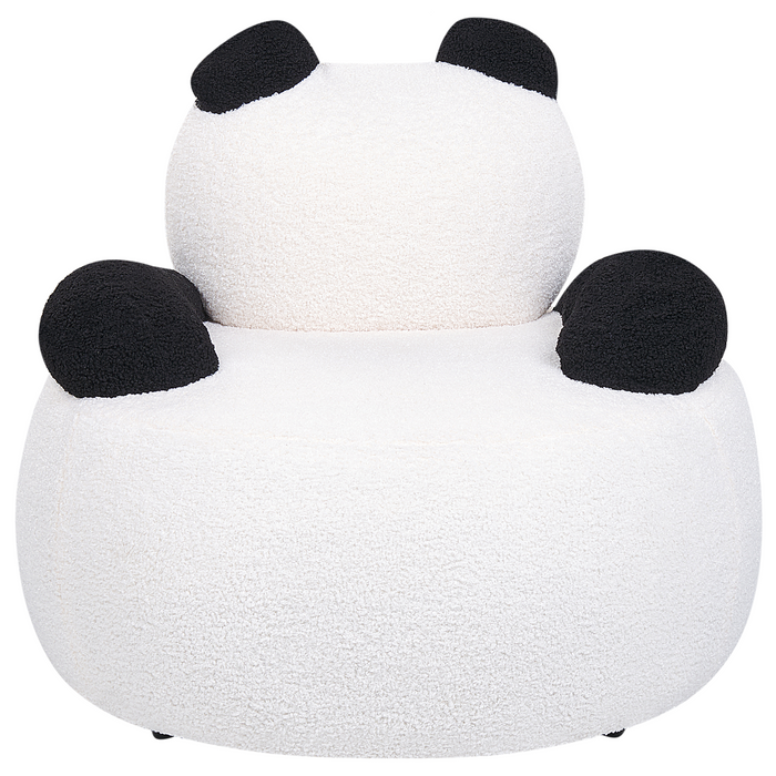Beliani - VIBY - Kinderstoel - Zwart|Wit - Bouclé
