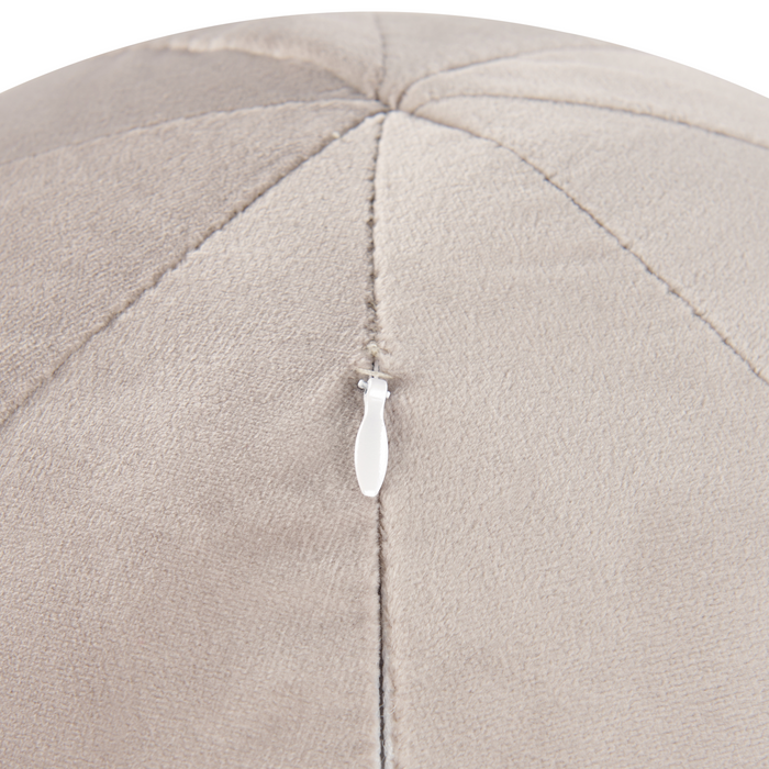 Beliani - LEIREN - Driezitsbank - Taupe - Fluweel