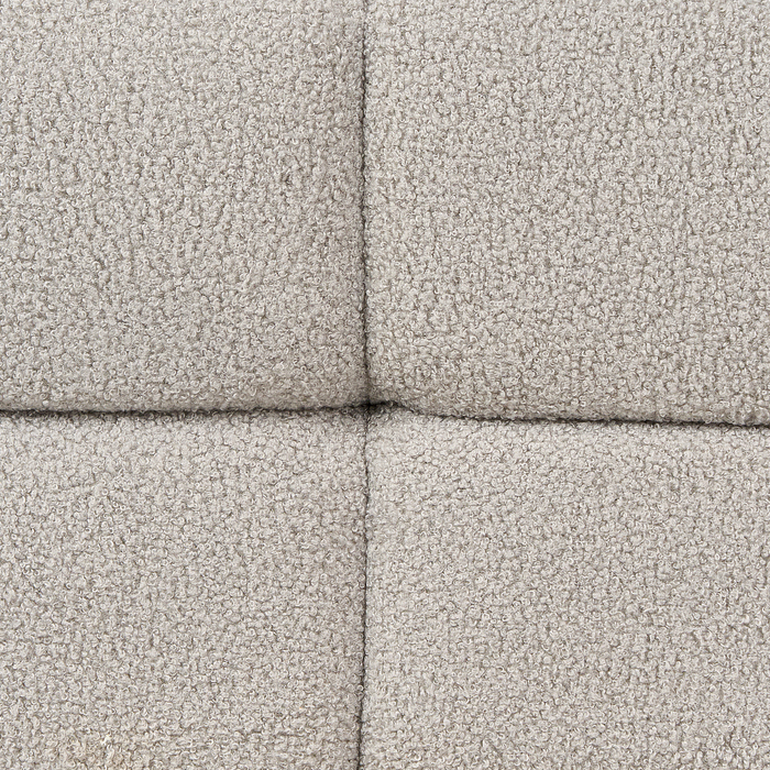 Beliani - MULLOLA - Driezitsbank - Grijs - Bouclé