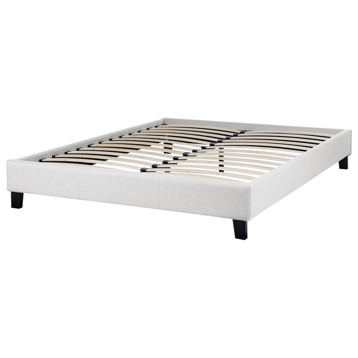 Beliani-ROANNE-Tweepersoonsbed-Lichtgrijs-140 x 200 cm-Polyester