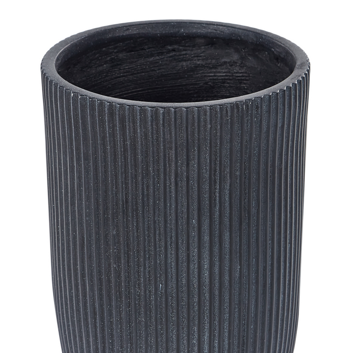 Beliani - EANTIO - Bloempot - 25 x 25 x 38 cm - Zwart - Kleivezels