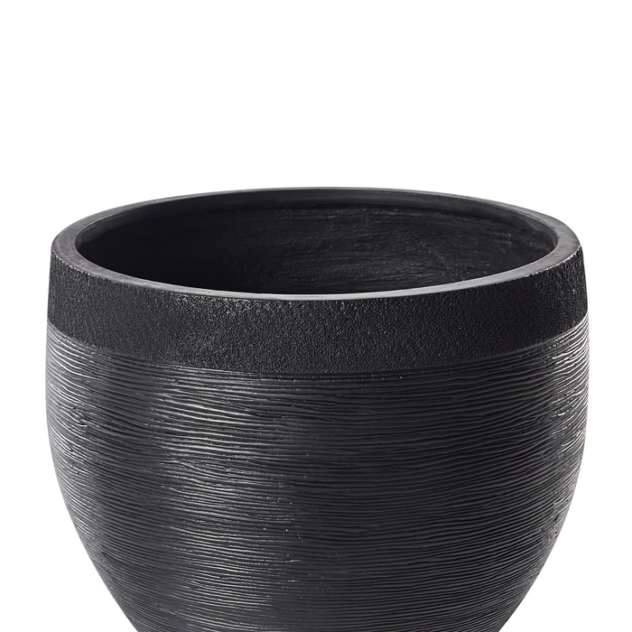 Beliani - ZAKROS - Bloempot - Zwart - 50 cm - Klei-vezelmengsel