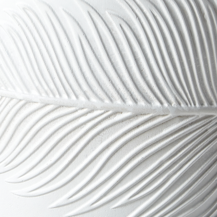 Beliani-FTERO-Bloempot-Gebroken wit-28 x 28 x 16 cm-Kleivezel