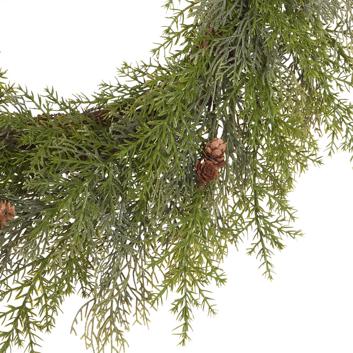 Beliani - PANRUN - Kerstkrans - Groen - 70 cm - Synthetisch