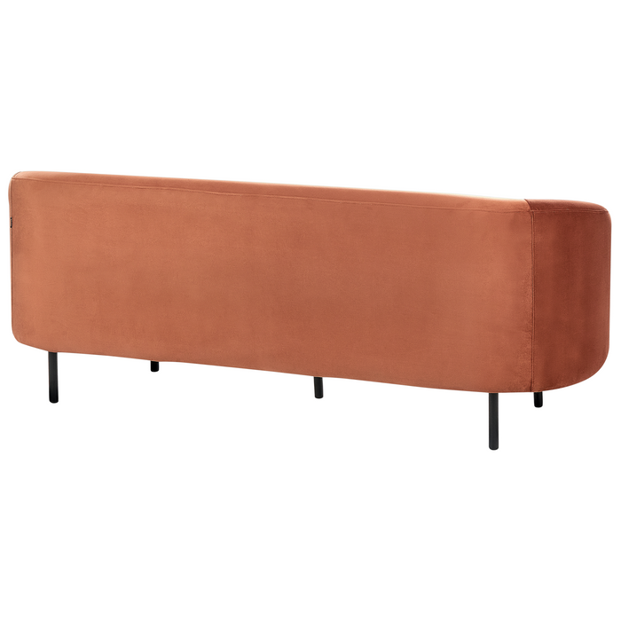 Beliani - LOEN - Driezitsbank - Oranje - Fluweel