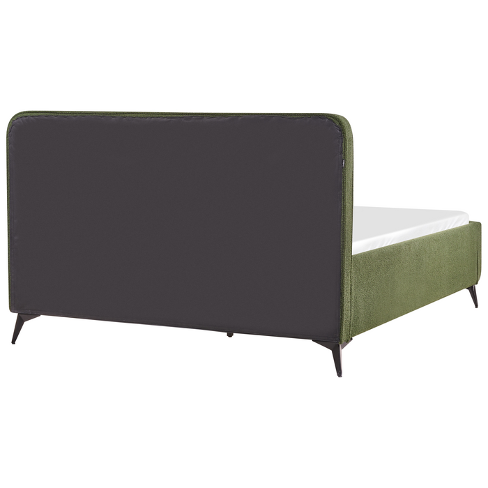 Beliani - VALOGNES - Bed - Donkergroen - 160 x 200 cm - Bouclé